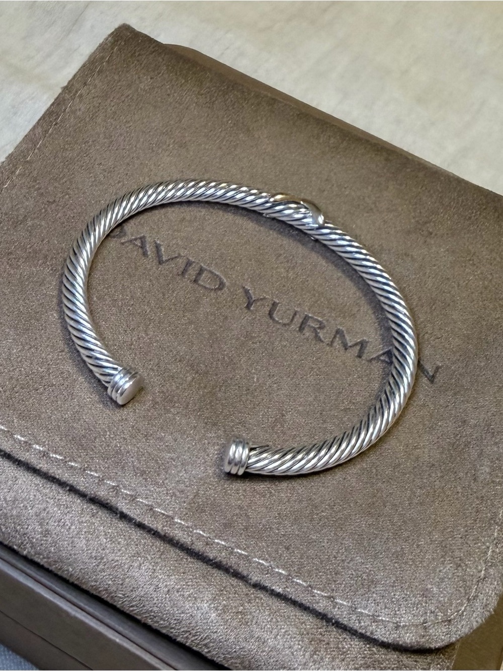 David Yurman X Classic Cable Station Bracelet 4mm - Picture 6 of 9
